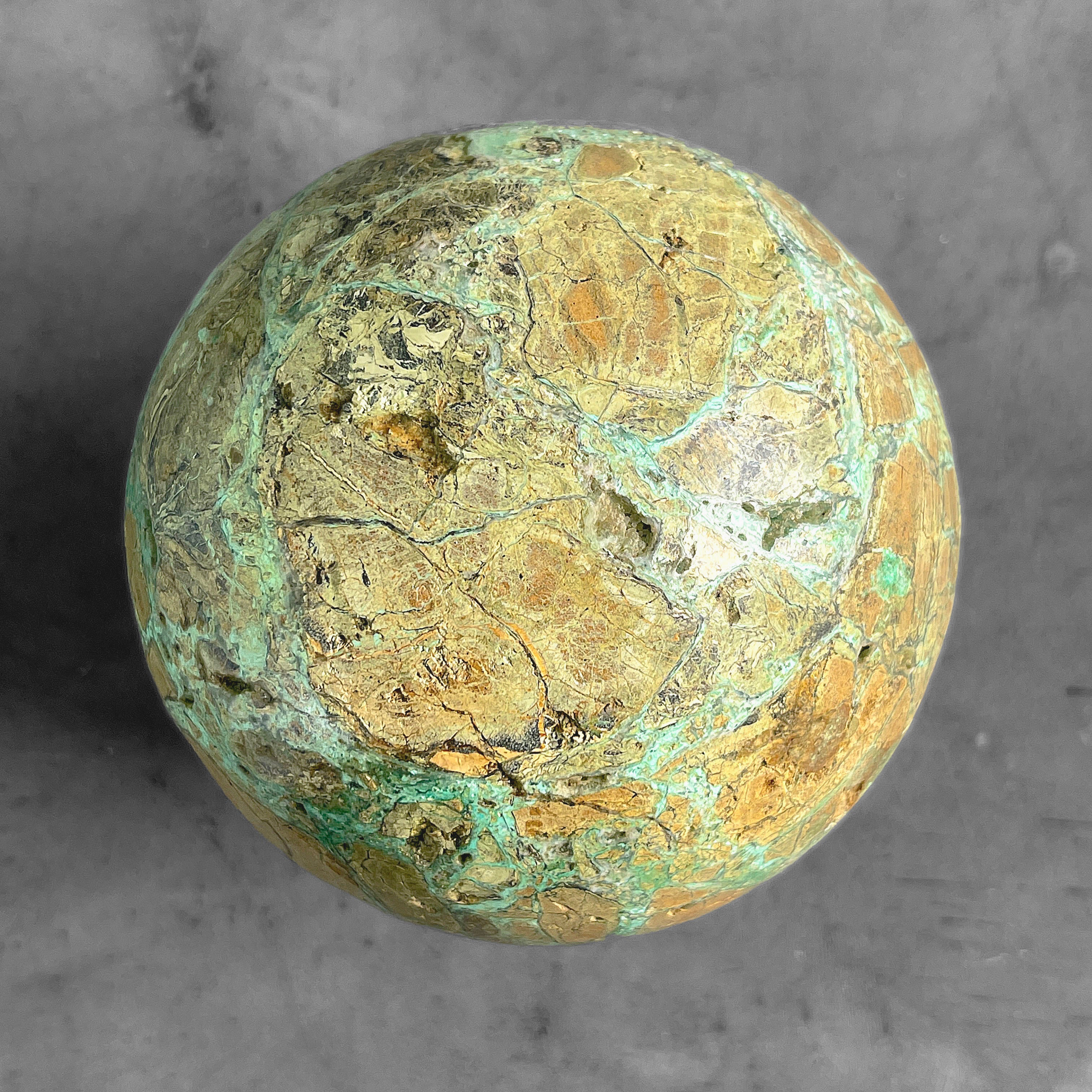 Wonderful Green Smithsonite Sphere on a Custom Stand PS/565