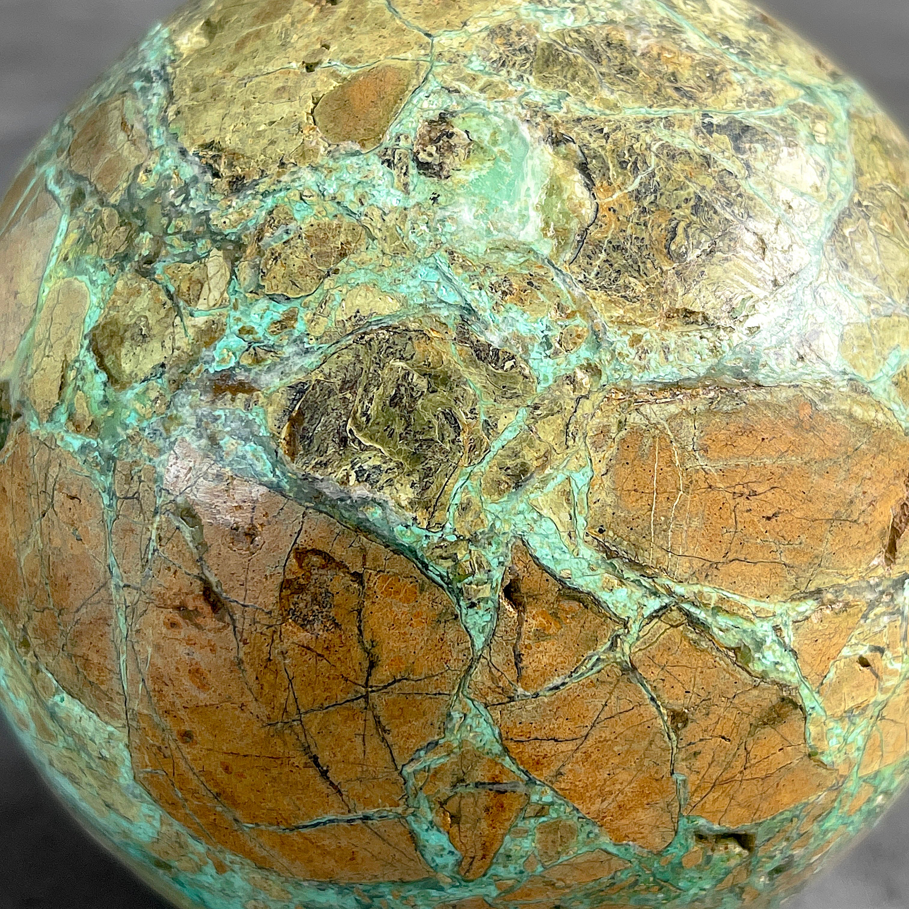 Wonderful Green Smithsonite Sphere on a Custom Stand PS/565