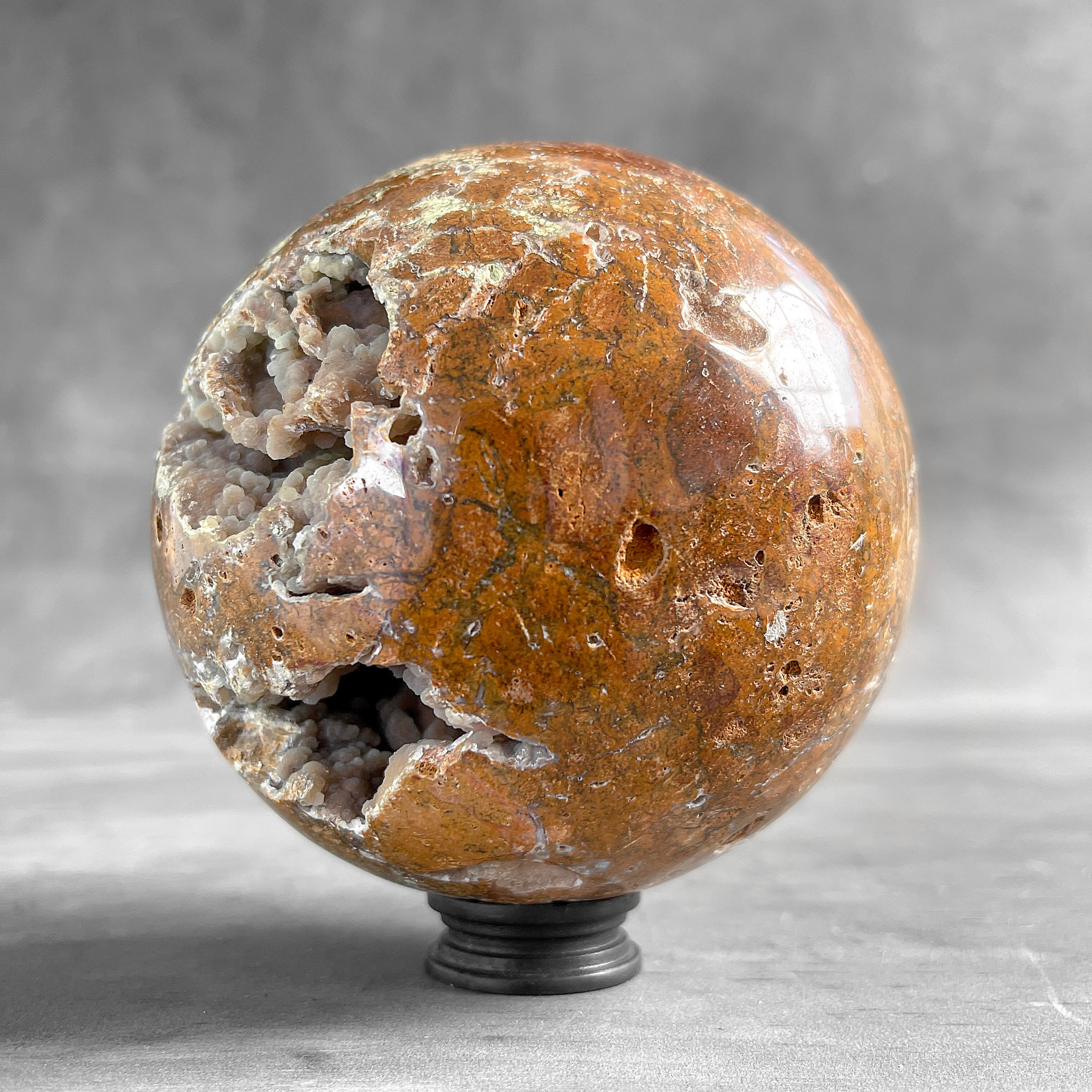 Wonderful Sphere of Red Jasper with a Custom Stand PS/566