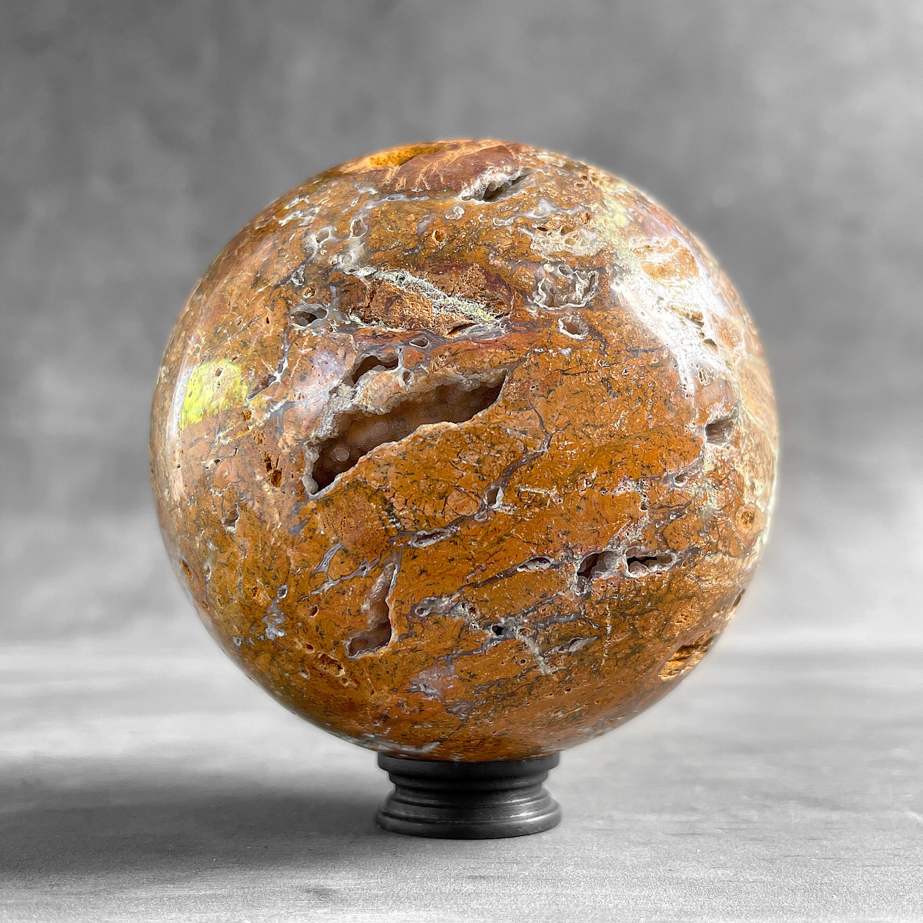 Wonderful Sphere of Red Jasper with a Custom Stand PS/566