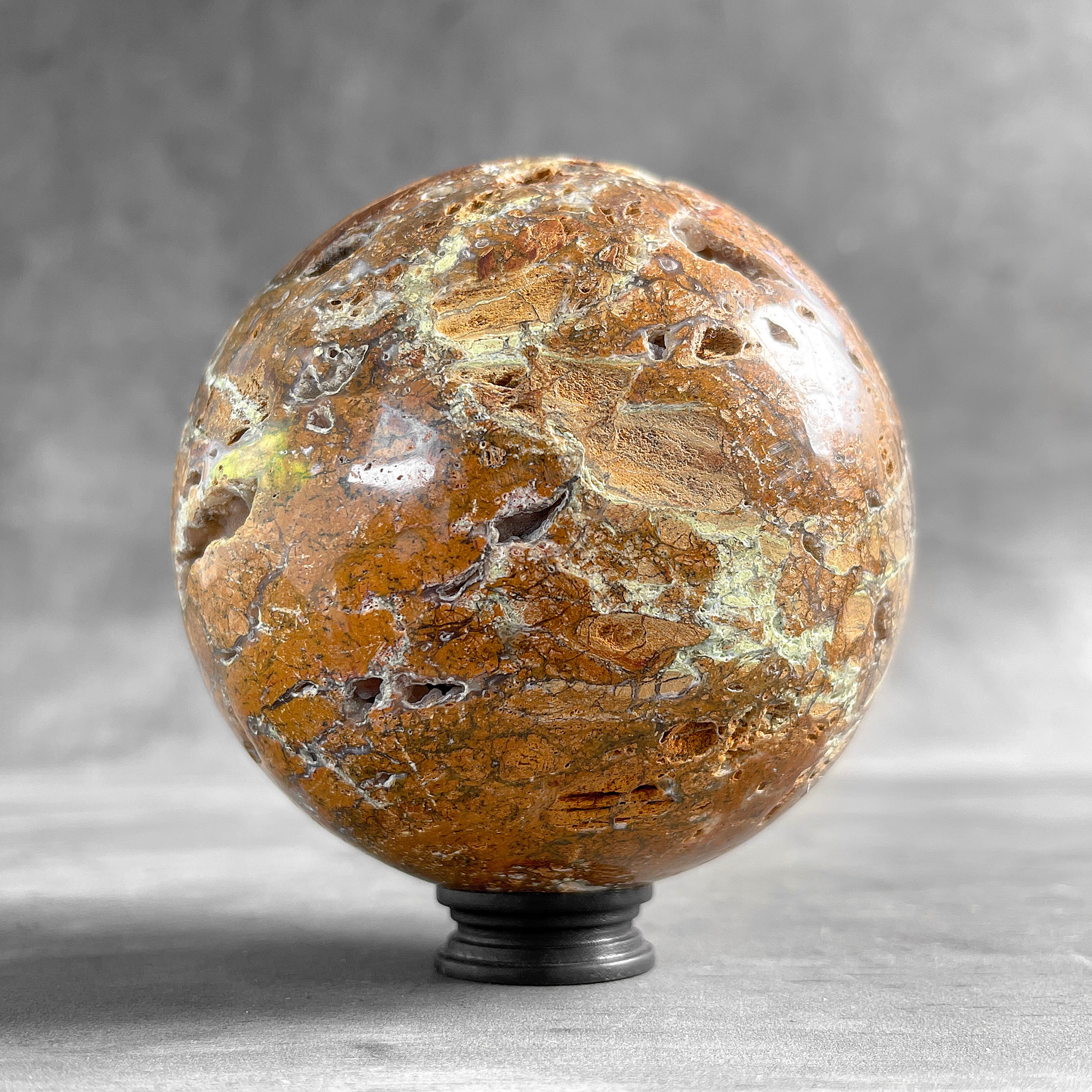 Wonderful Sphere of Red Jasper with a Custom Stand PS/566