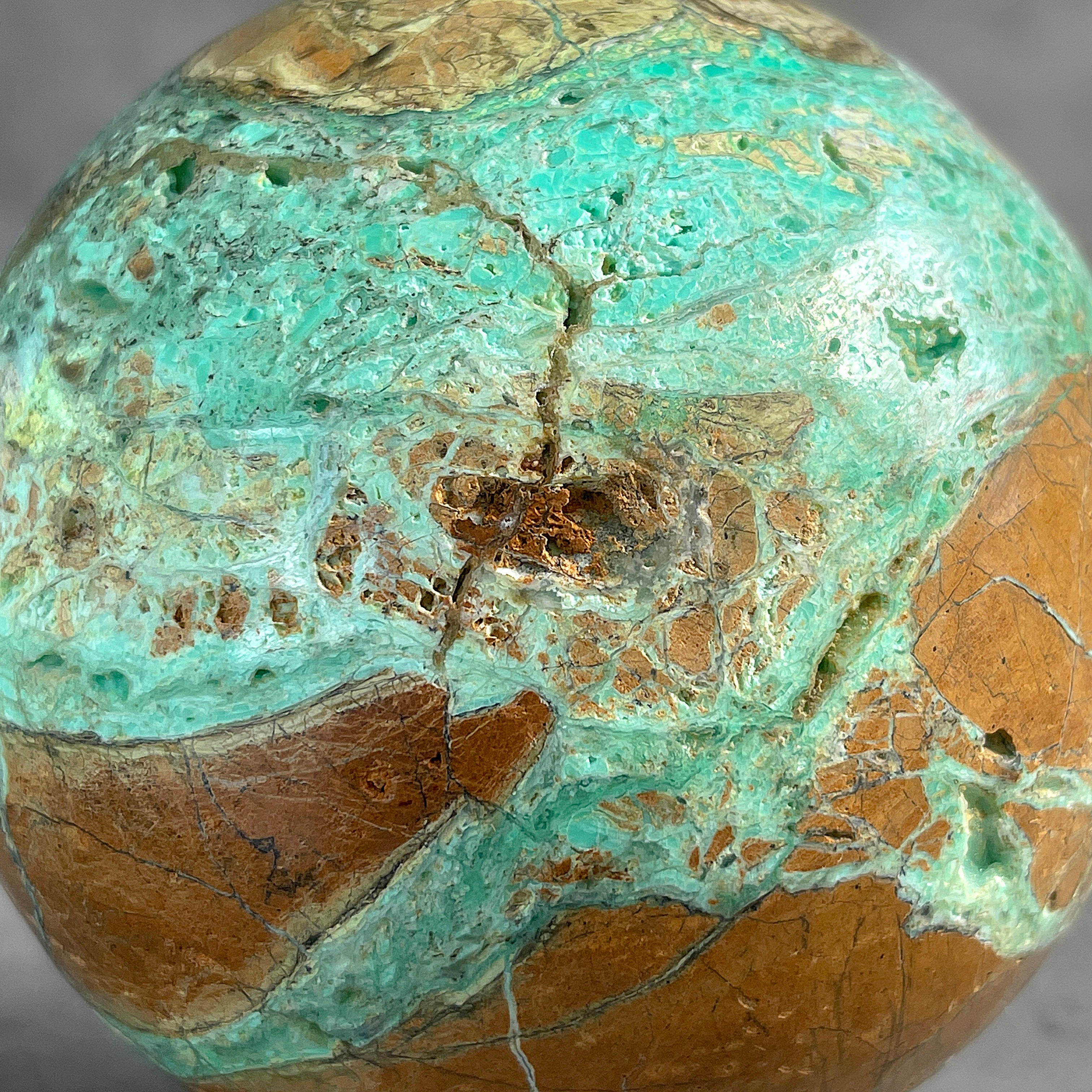 Wonderful Green Smithsonite Sphere on a Custom Stand PS/568