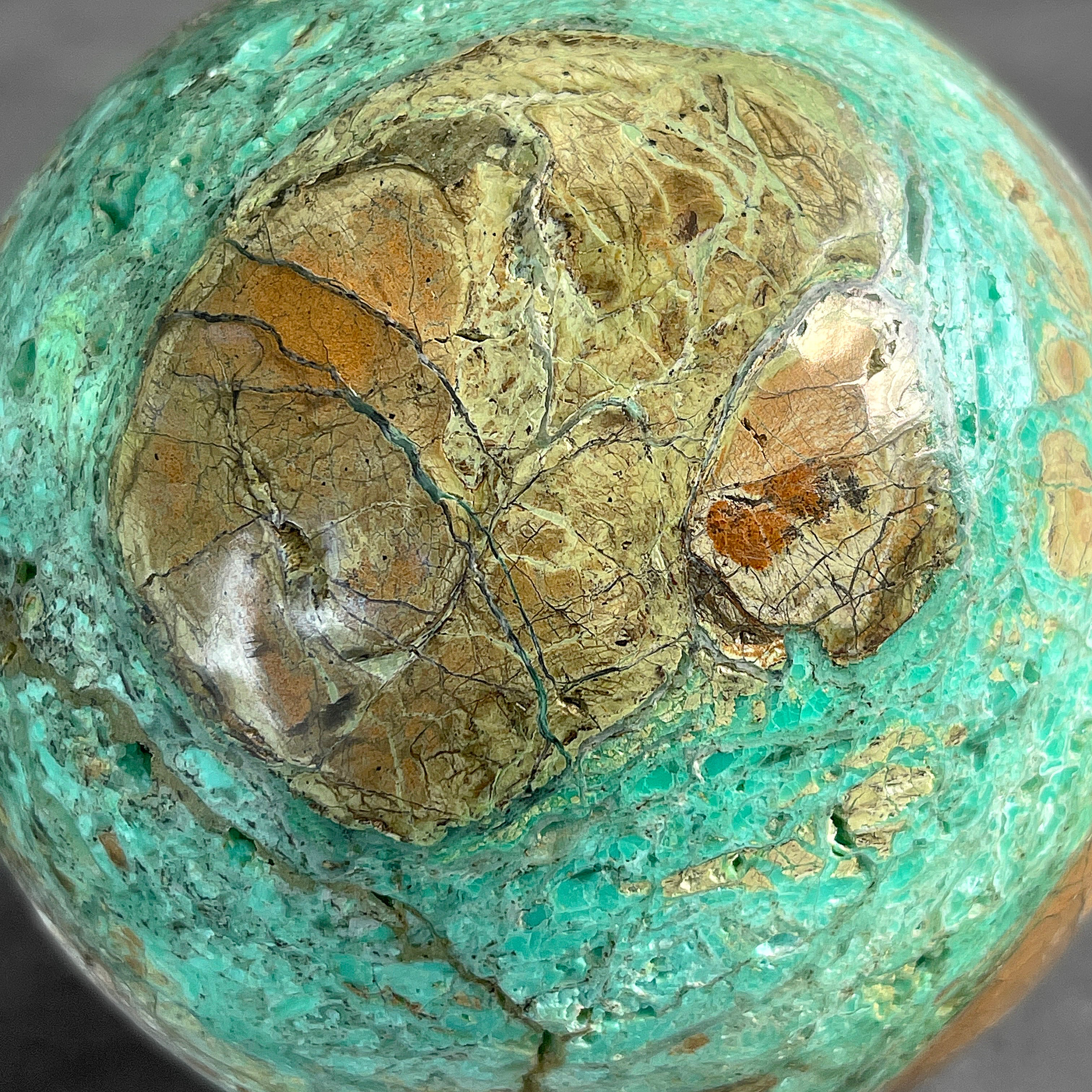 Wonderful Green Smithsonite Sphere on a Custom Stand PS/568