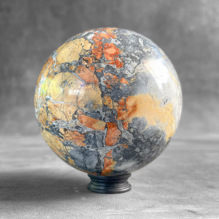 Wonderful Maligano Jasper Sphere on a Custom Stand PS/570