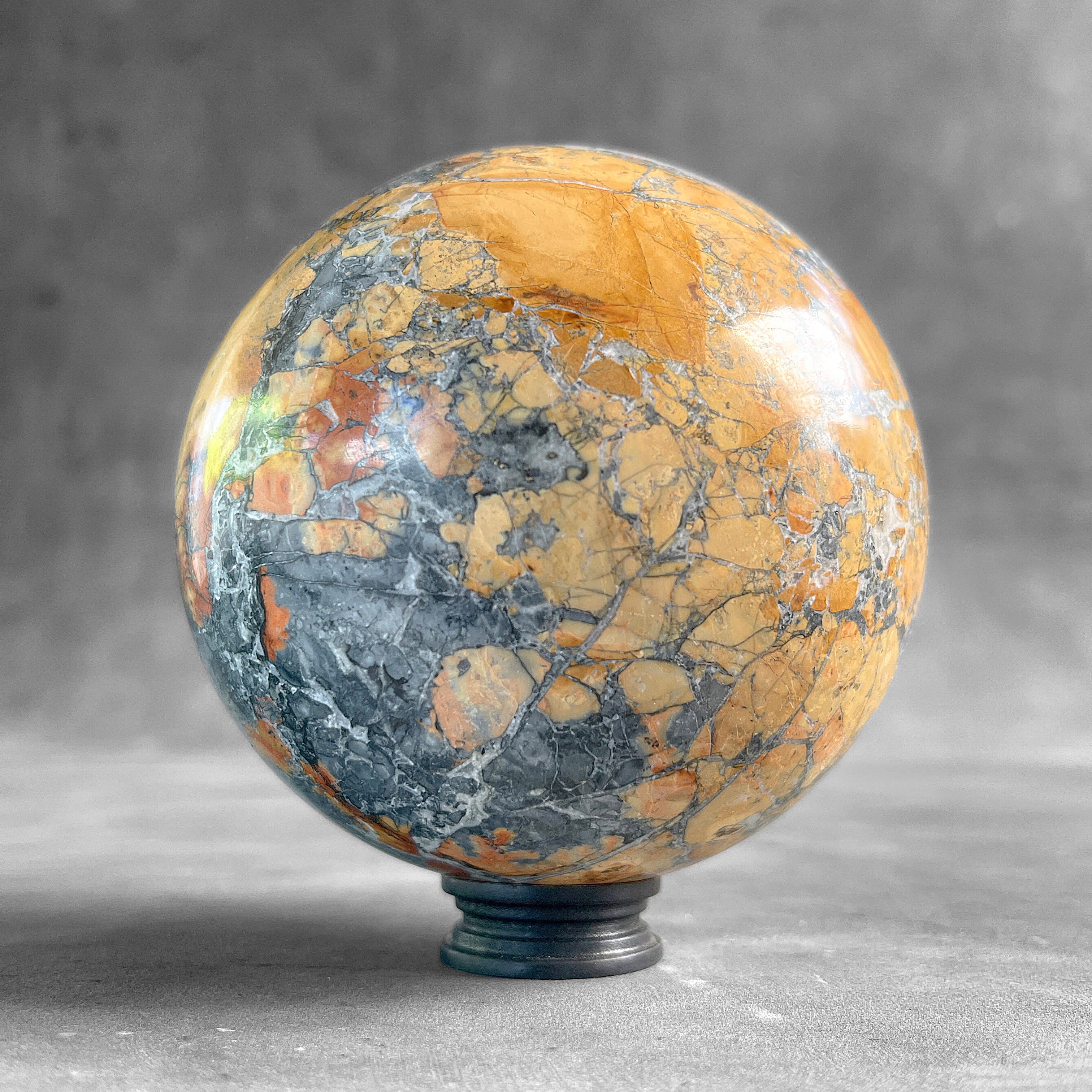 Wonderful Maligano Jasper Sphere on a Custom Stand PS/570