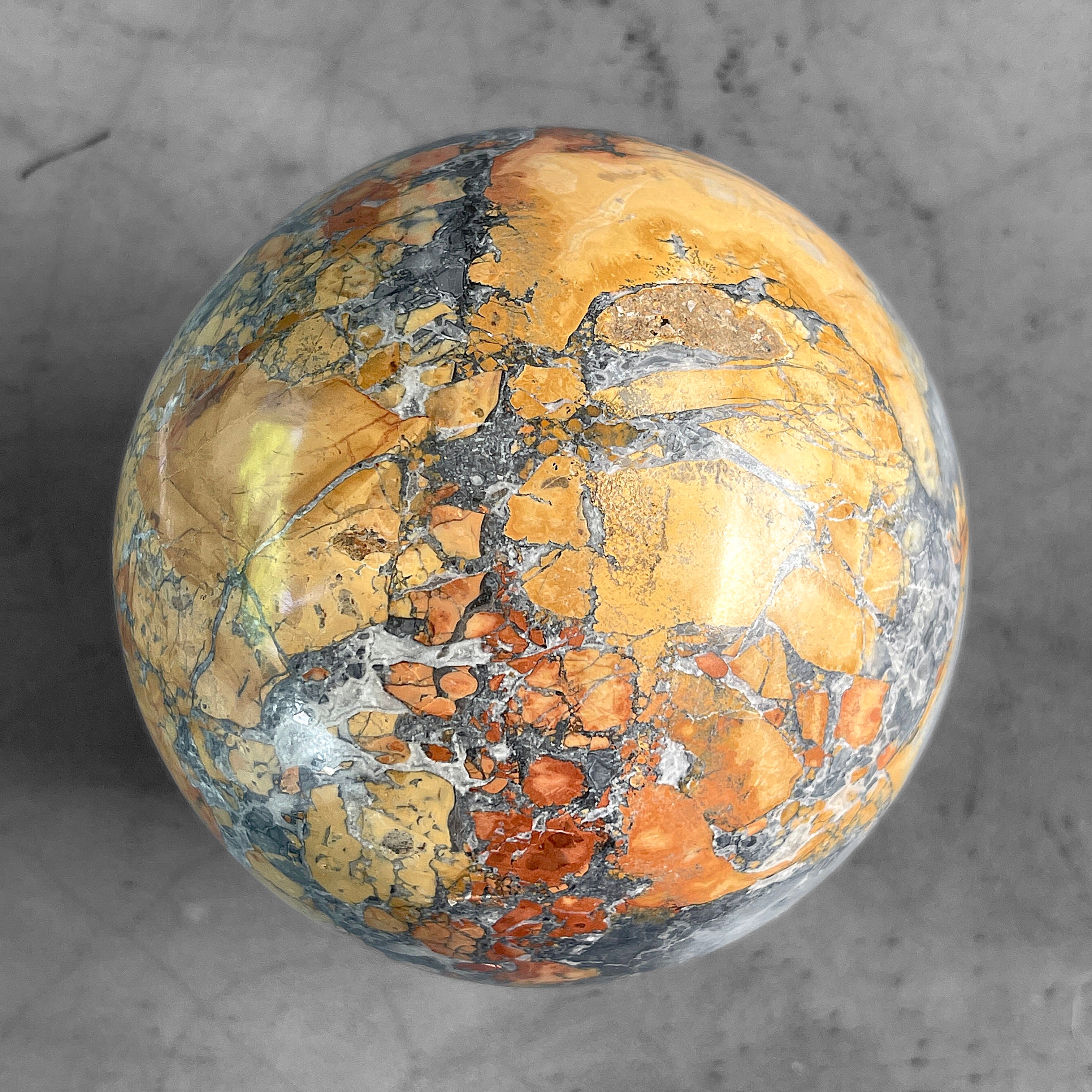 Wonderful Maligano Jasper Sphere on a Custom Stand PS/570