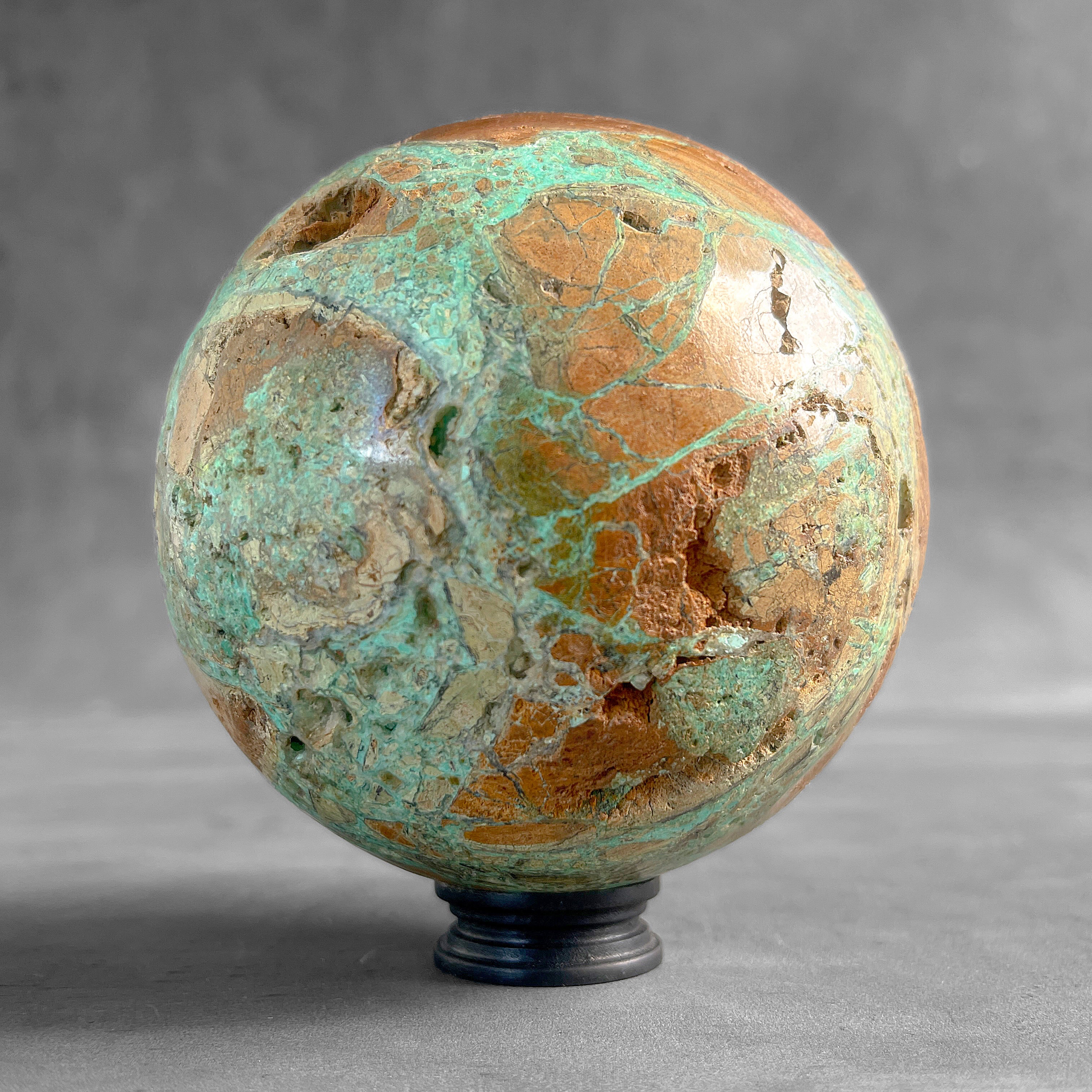 Wonderful Green Smithsonite Sphere on a Custom Stand PS/556