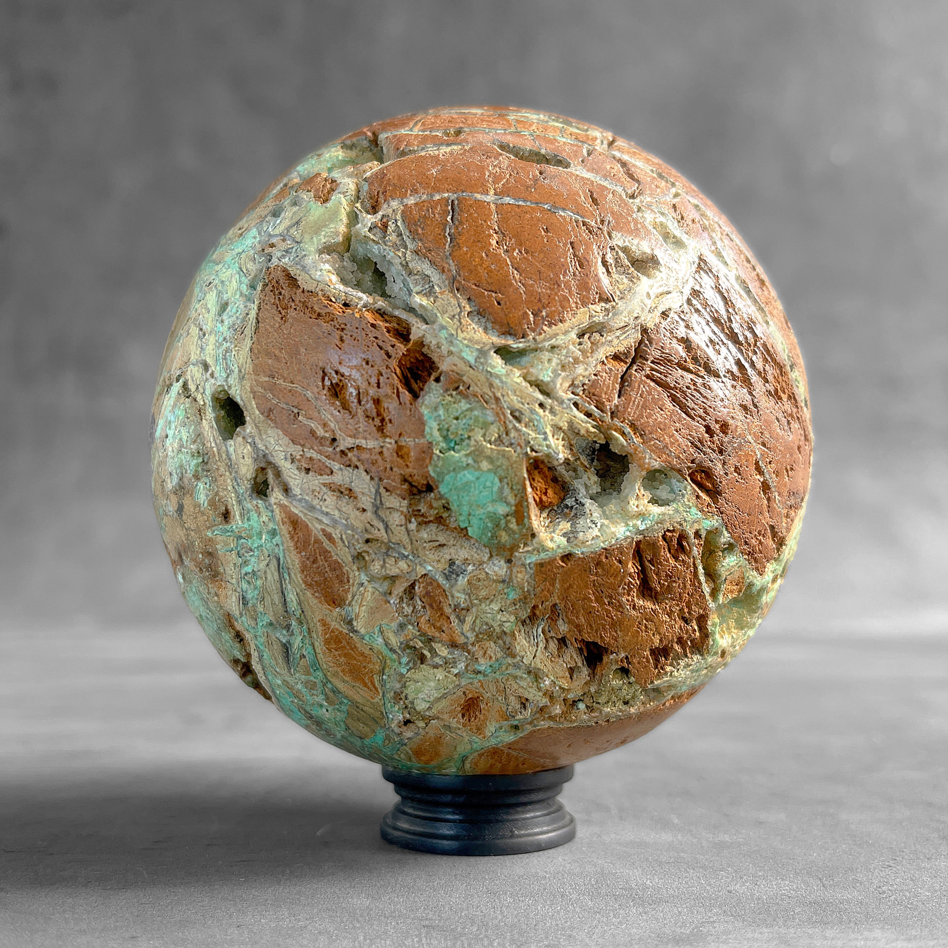 Wonderful Green Smithsonite Sphere on a Custom Stand PS/556