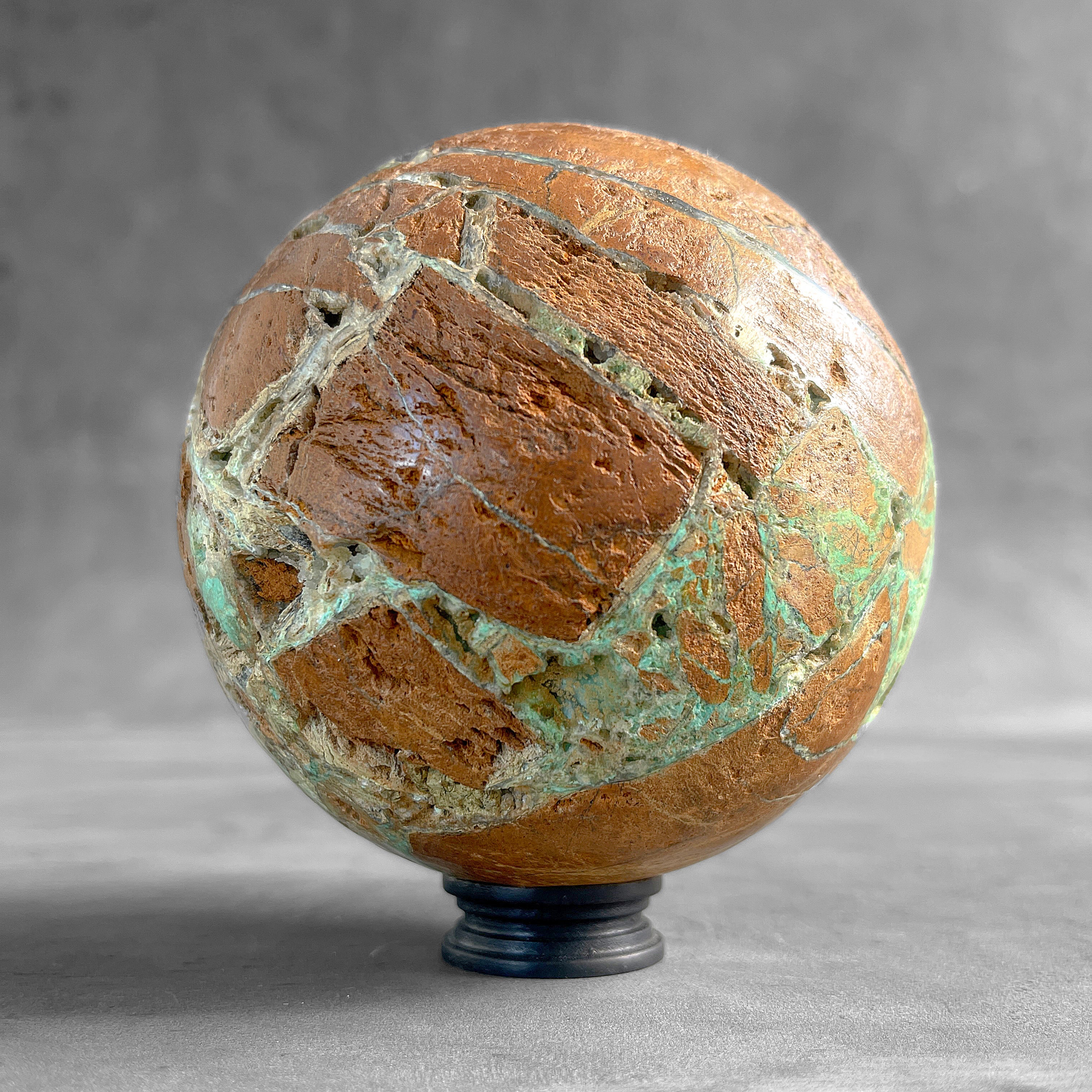 Wonderful Green Smithsonite Sphere on a Custom Stand PS/556