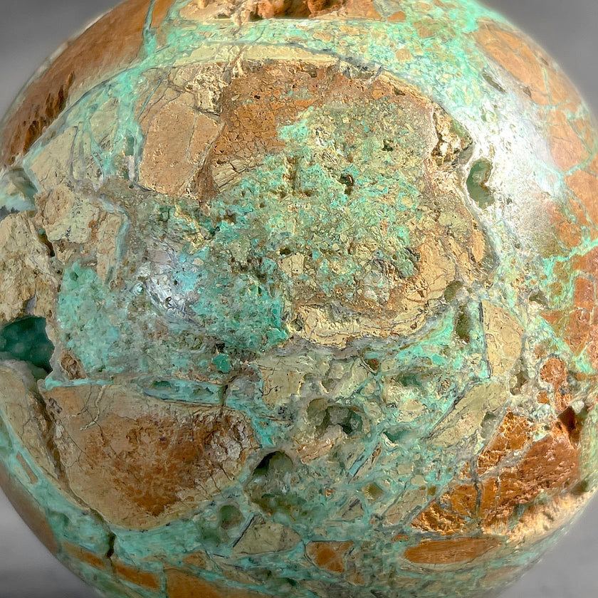 Wonderful Green Smithsonite Sphere on a Custom Stand PS/556