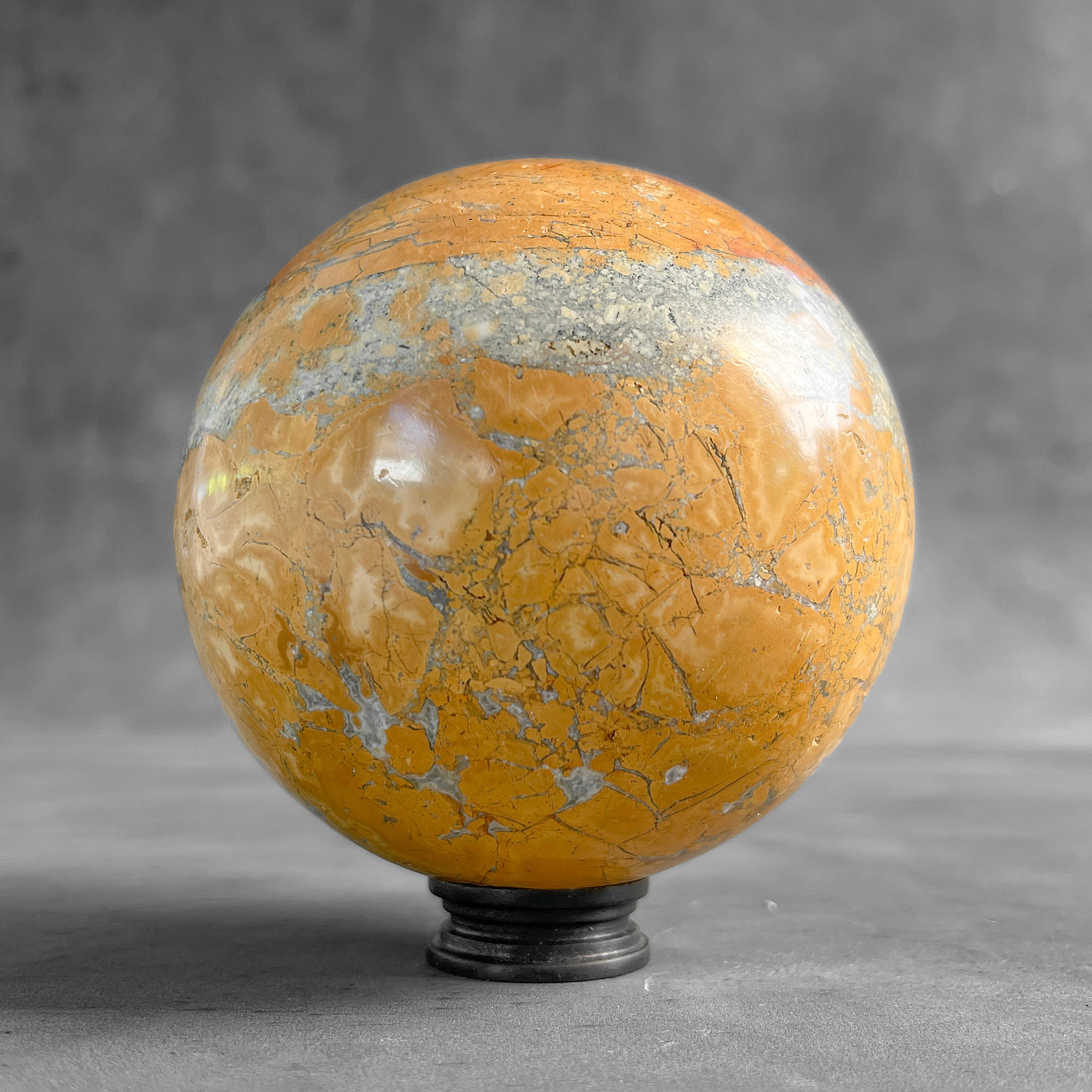 Wonderful Maligano Jasper Sphere on a Custom Stand PS/557