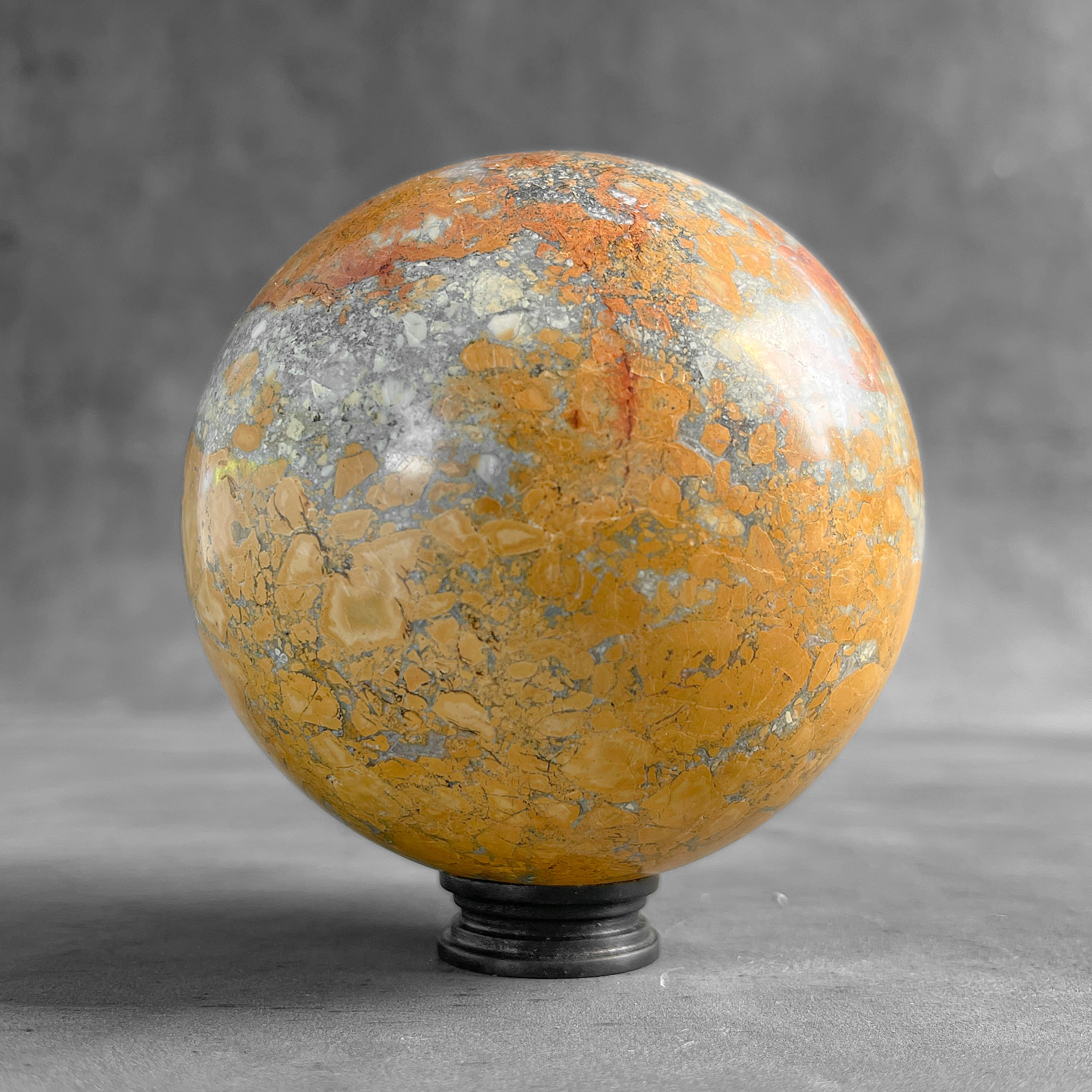 Wonderful Maligano Jasper Sphere on a Custom Stand PS/557