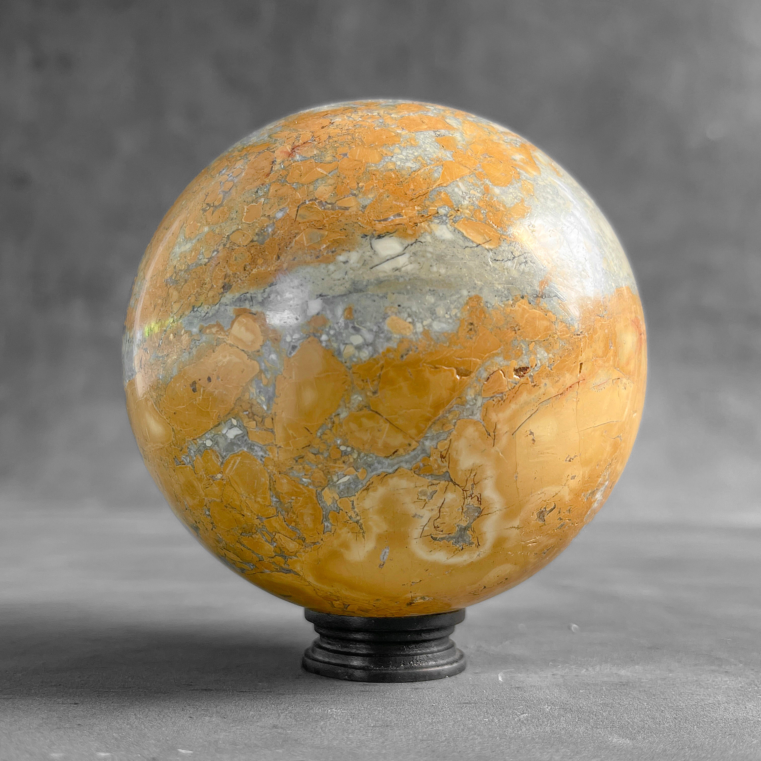 Wonderful Maligano Jasper Sphere on a Custom Stand PS/557