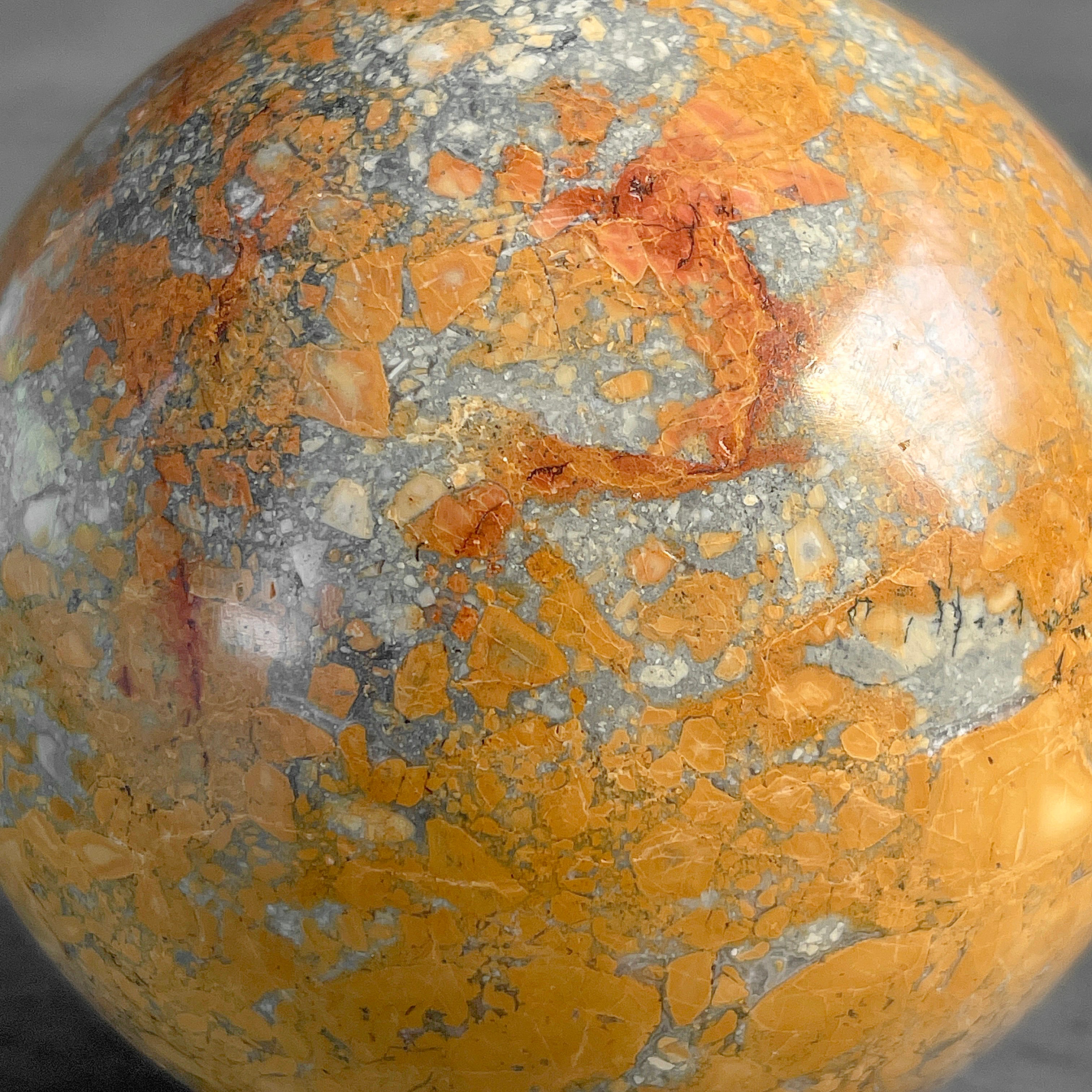 Wonderful Maligano Jasper Sphere on a Custom Stand PS/557