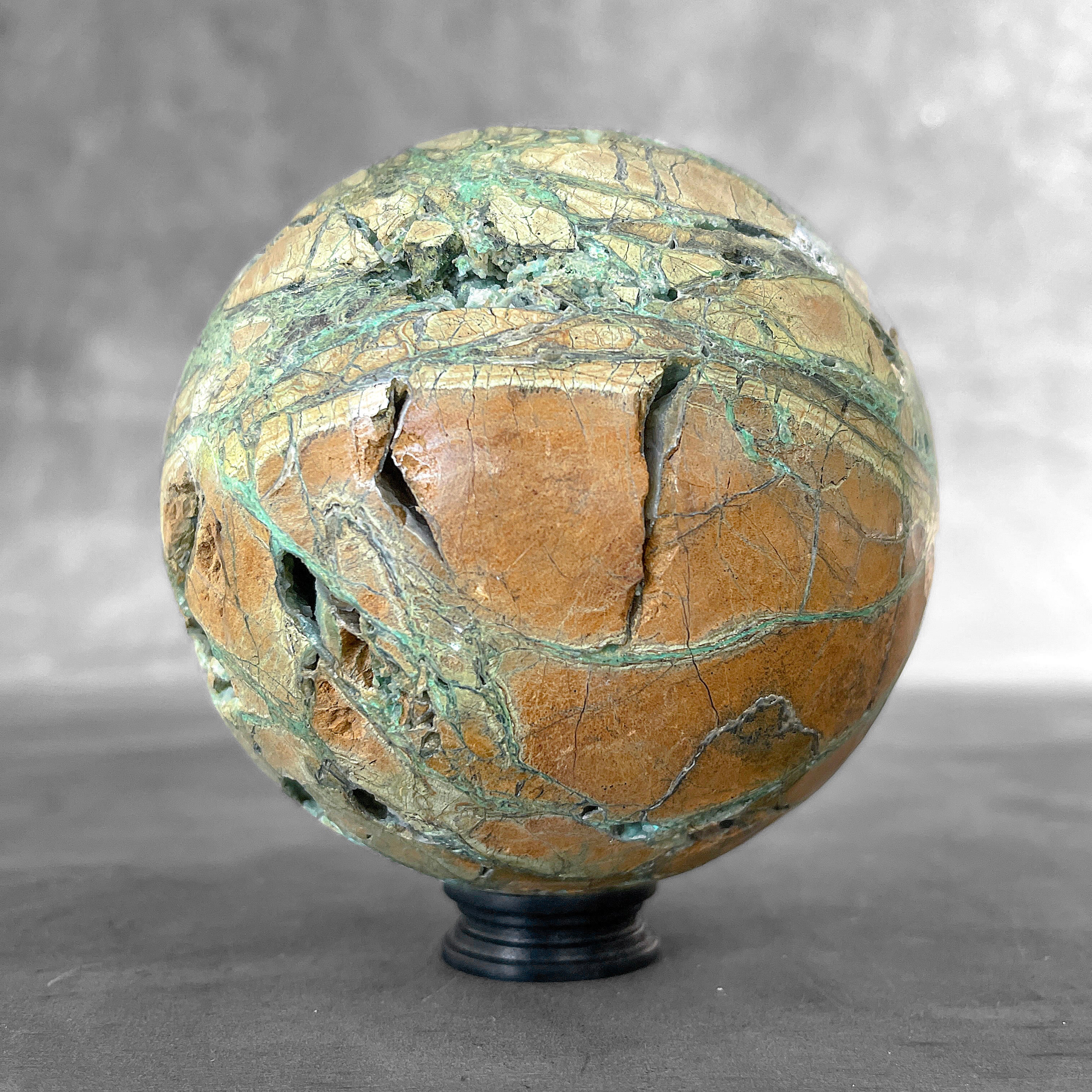 Wonderful Green Smithsonite Sphere on a Custom Stand PS/559