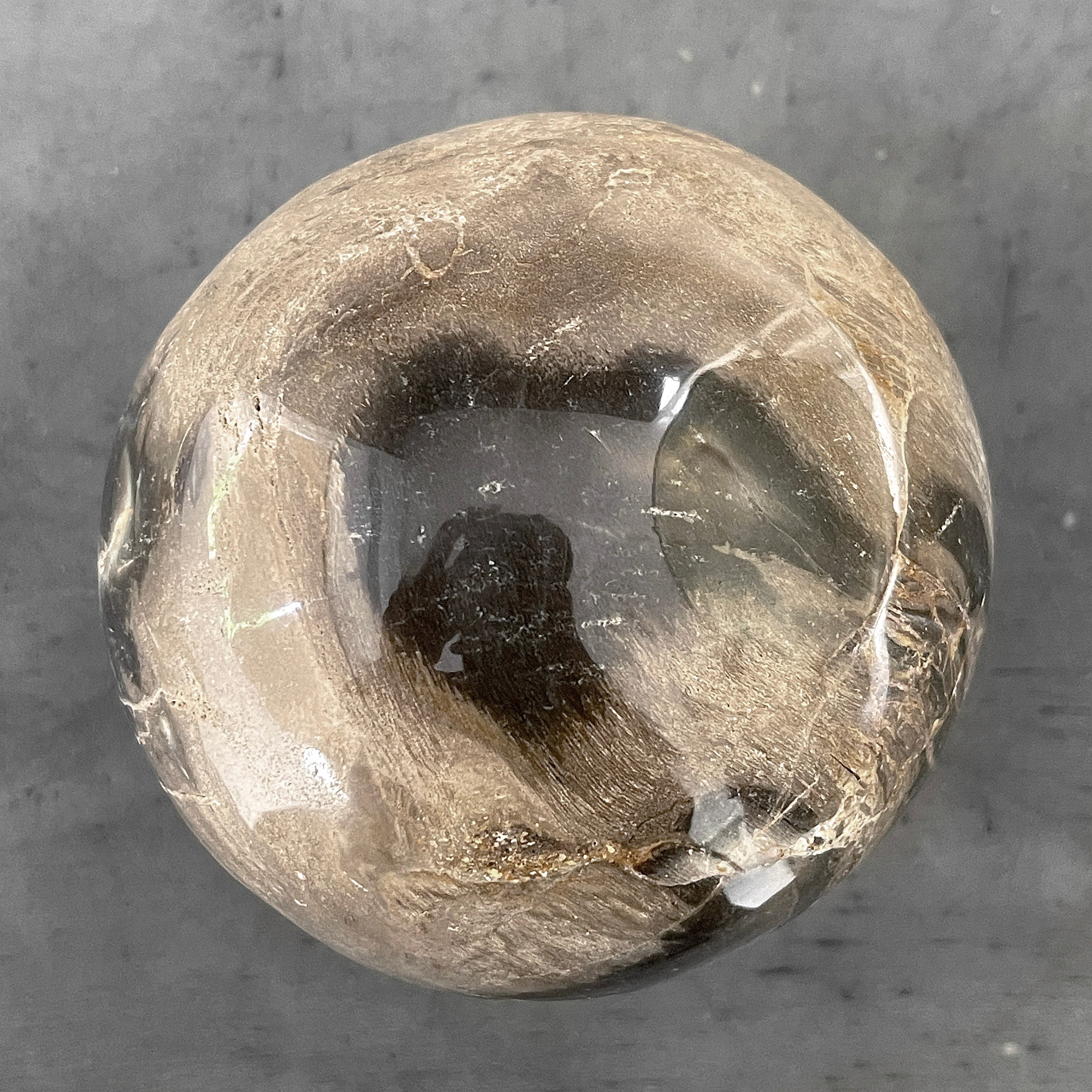 Wonderful Petrified Wood Sphere on a Custom Stand PS/560