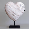 Wonderful Petrified Wood Heart-Shaped on a Custom Stand PWH/104