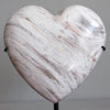 Wonderful Petrified Wood Heart-Shaped on a Custom Stand PWH/104