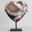 Wonderful Petrified Wood Heart-Shaped on a Custom Stand PWH/105