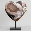 Wonderful Petrified Wood Heart-Shaped on a Custom Stand PWH/105