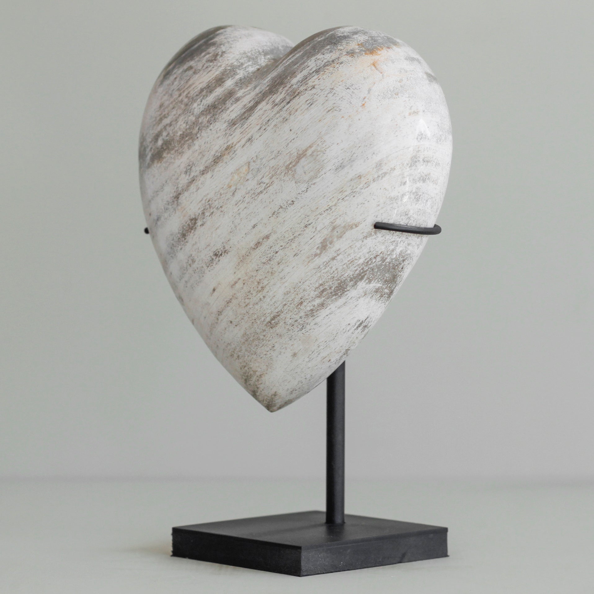 Wonderful Petrified Wood Heart-Shaped on a Custom Stand PWH/131