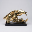 Polar Bear Skull Polished Bronze