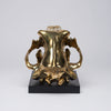 Polar Bear Skull Polished Bronze