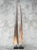 Pair of Natural Tusks on Stand – Rustic Tribal Decor, Bone Sculpture, African Style Accent - Tusk,A/043