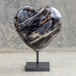 Wonderful Petrified Wood Heart-Shaped on a Custom Stand PWH/012