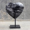 Wonderful Petrified Wood Heart-Shaped on a Custom Stand PWH/022