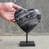 Wonderful Petrified Wood Heart-Shaped on a Custom Stand PWH/022