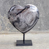 Wonderful Petrified Wood Heart-Shaped on a Custom Stand PWH/025