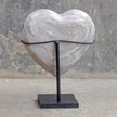 Wonderful Petrified Wood Heart-Shaped on a Custom Stand PWH/025