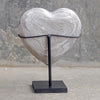 Wonderful Petrified Wood Heart-Shaped on a Custom Stand PWH/025