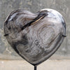 Wonderful Petrified Wood Heart-Shaped on a Custom Stand PWH/025