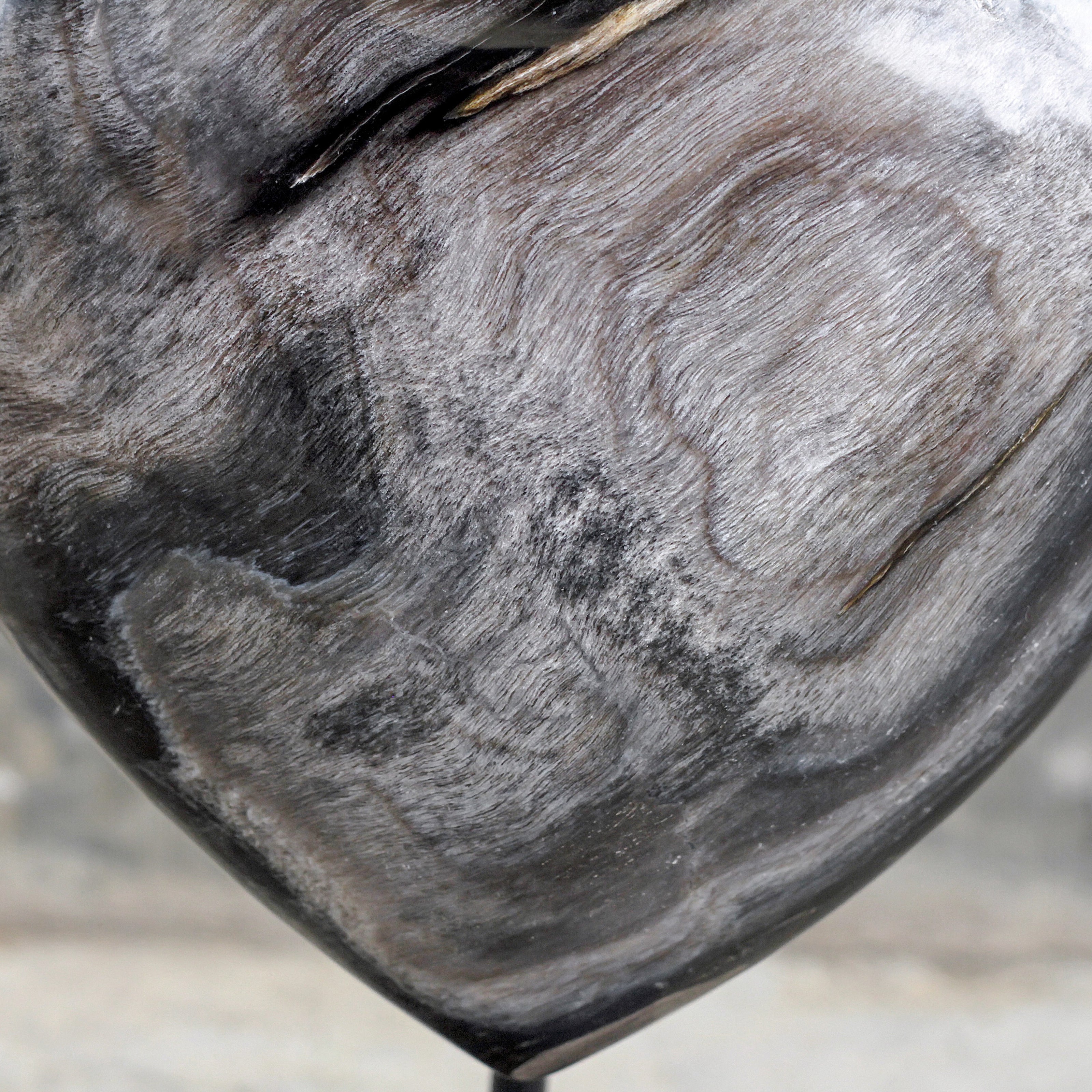 Wonderful Petrified Wood Heart-Shaped on a Custom Stand PWH/025