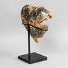 Stunning Heart Shape of Yellow Crystal Rock on a custom stand CH/015