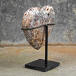 Stunning Heart Shape of Yellow Crystal Rock on a custom stand CH/019