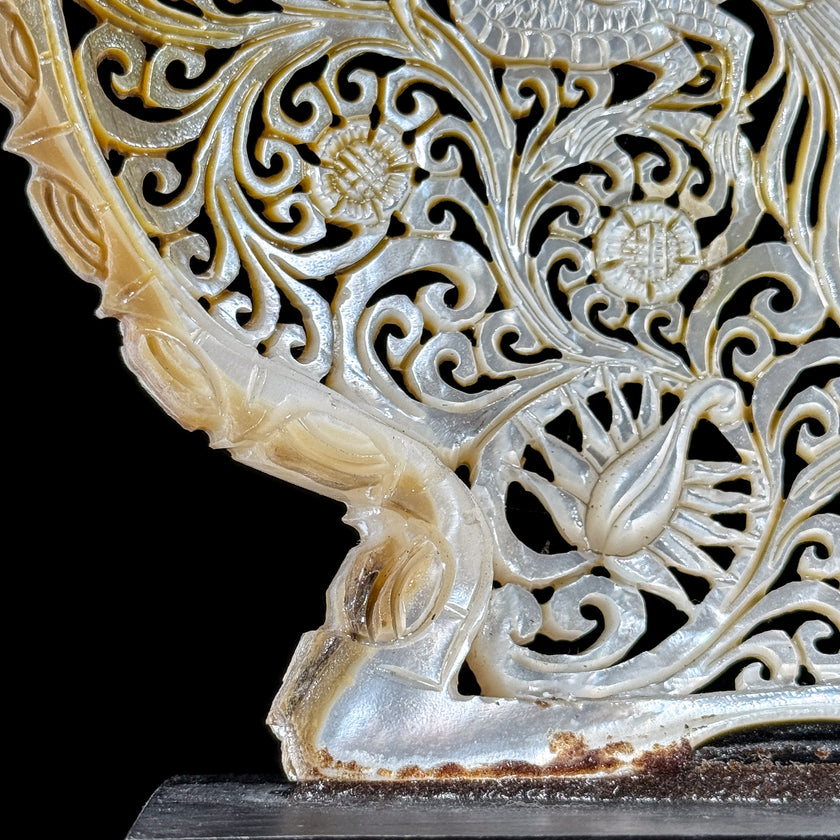 Carved Mother of Pearl Shells Phoniex Carving ToS,A/027