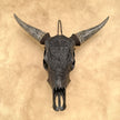 Fully carved cow skulls with Fern Carving Skull,A/178