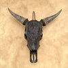 Fully carved cow skulls with Fern Carving Skull,A/178