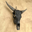 Fully carved cow skulls with Fern Carving Skull,A/178