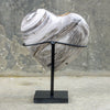 Wonderful Petrified Wood Heart-Shaped on a Custom Stand PWH/019