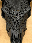 Black Carved Buffalo Skulls with Floral motif | Skull,A/172