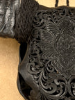 Black Carved Buffalo Skulls with Floral motif | Skull,A/172