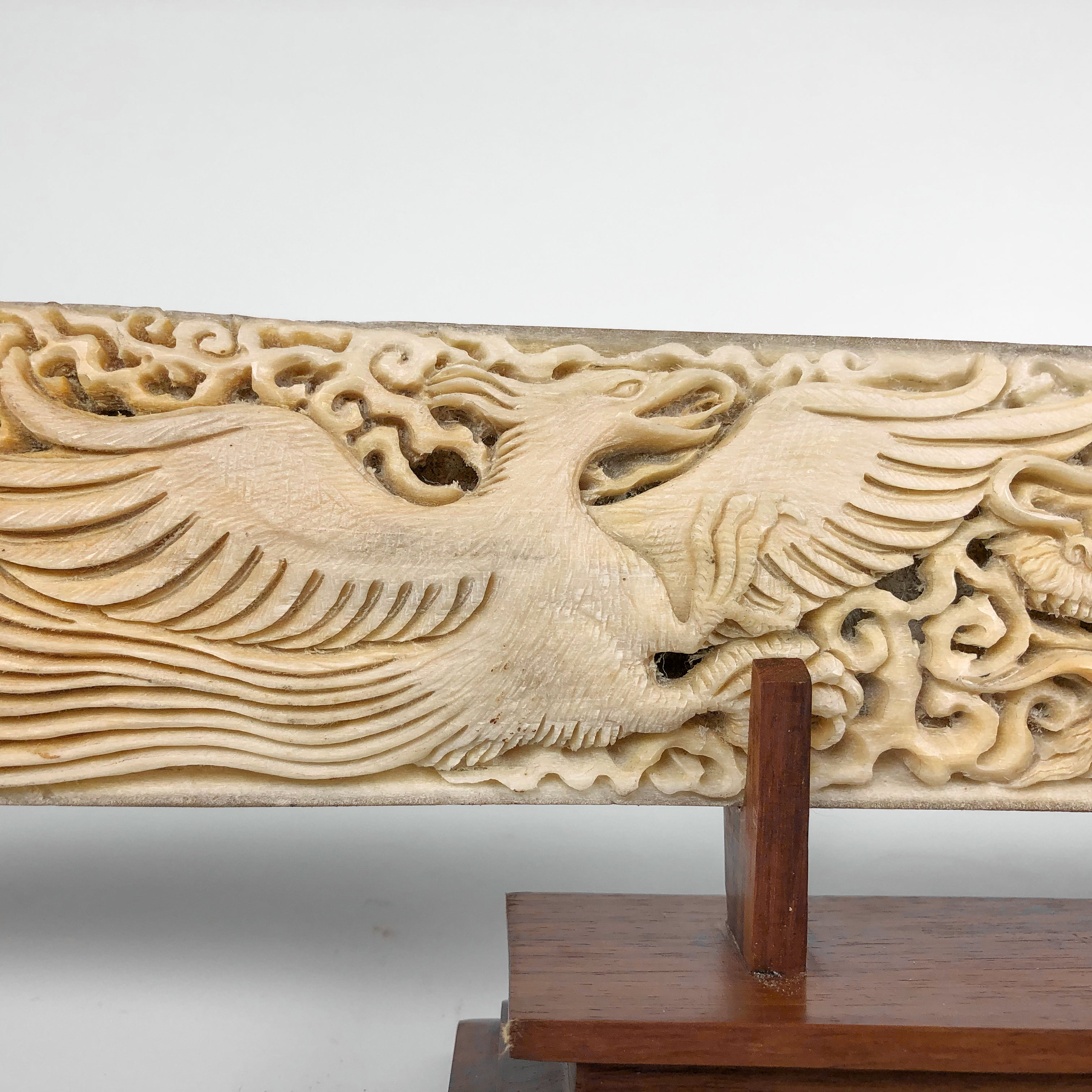 Carved Tusks EX/13/19 Carving Dragon - phoenix