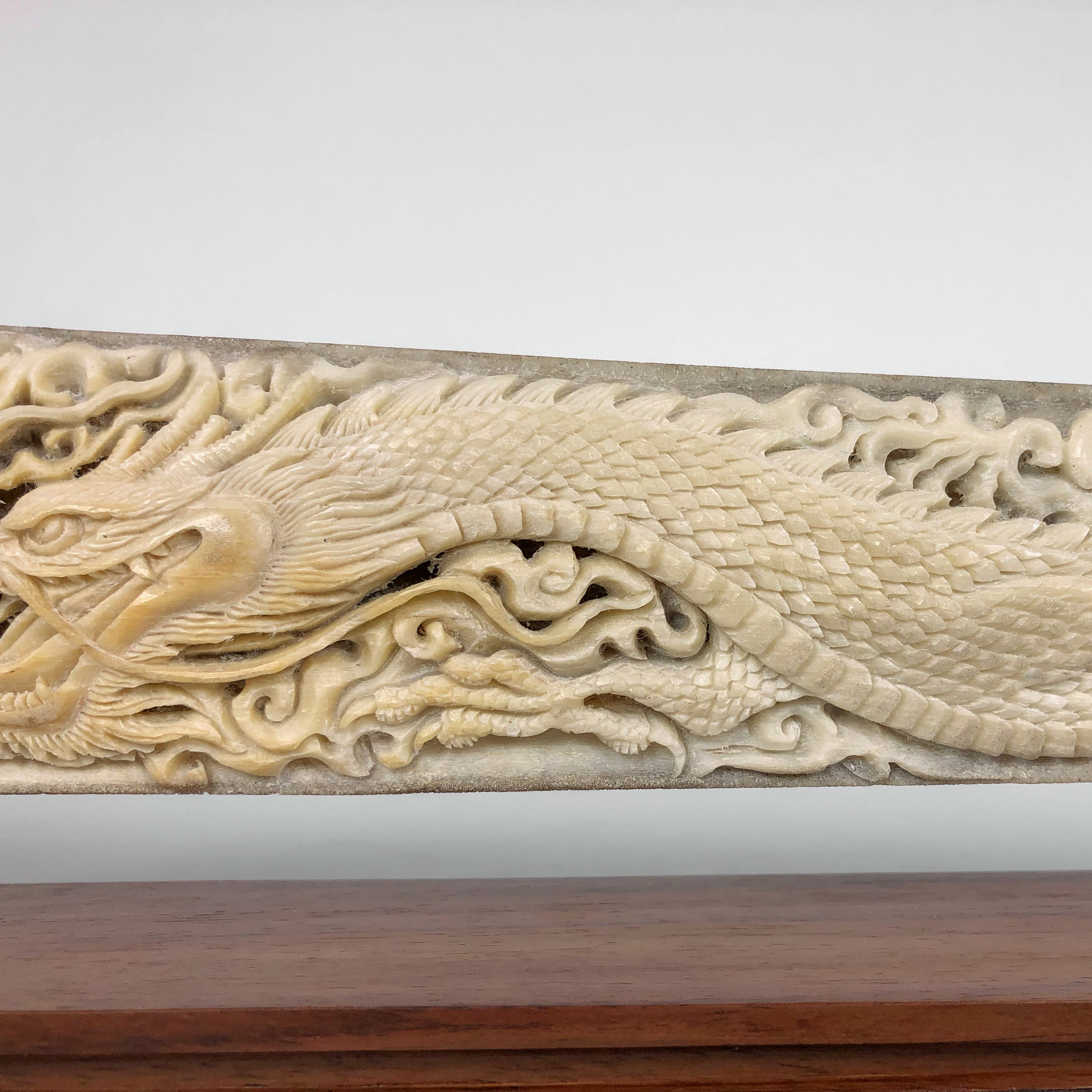 Carved Tusks EX/13/19 Carving Dragon - phoenix