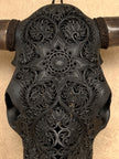Bull Skull Carved Star Mandala - Skull,A/148
