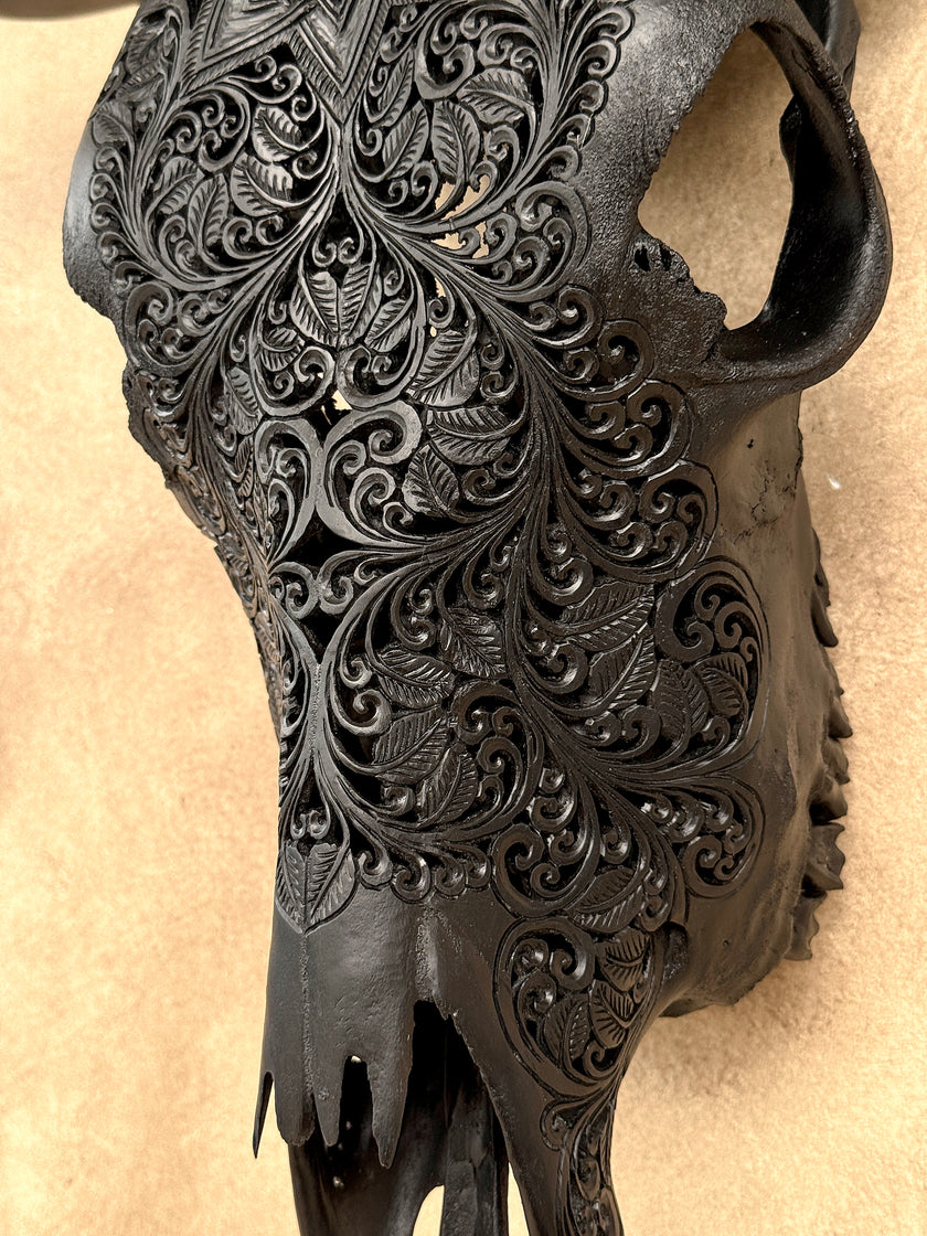 Bull Skull Carved Star Mandala - Skull,A/148
