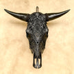 Bull Skull Carved Tradbal - Skull,A/147